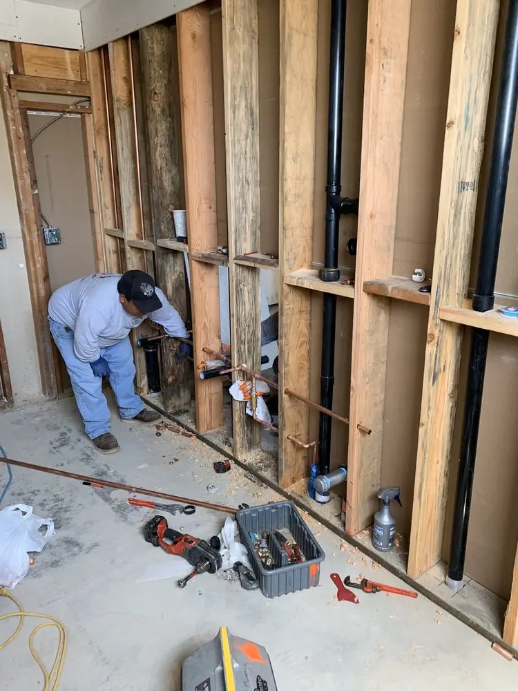 Commercial rough-in plumbing for Water Heater Replacement in Mount View